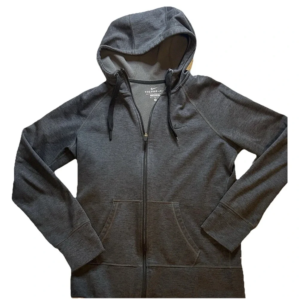 Nike Therma Fit Women's Medium Full Zip Running Sweatshirt Lightweight ThumbHole